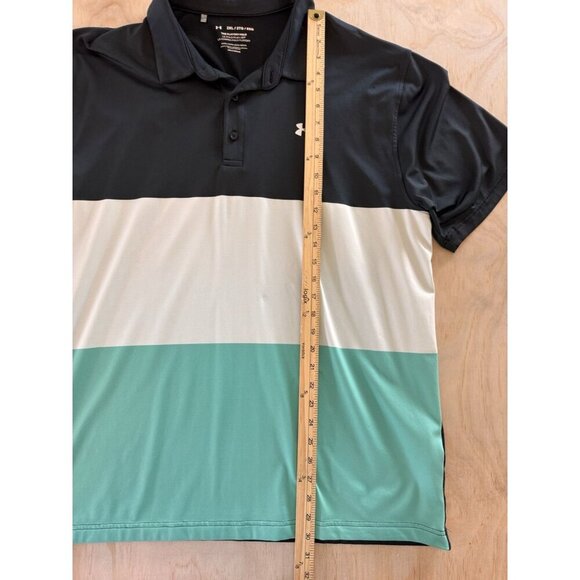 Under Armour The Playoff Polo Shirt Men’s 2XL Colorblock HeatGear Loose Fit $60 - Picture 5 of 12